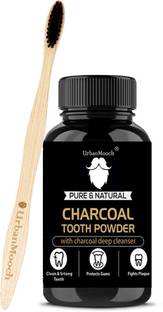 UrbanMooch Charcoal Tooth Powder & Bamboo Toothbrush Combo(2 Items in the set)
