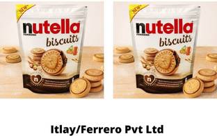 nutella Ferrero Biscuit With Hazelnut Spread (IMPORTED) (PACK OF 2) Cream Filled Biscuit