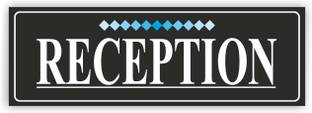 GOODPRINTZONE Reception Sign Board Print On 5mm Thick Sunboard Size 6X12 Inch Pack Of 1 Emergency Sign