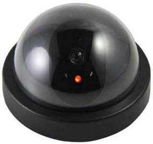 Kinzilla Realistic Looking Dummy Security Fake CCTV Camera with Blinking Red LED Light V-Flash Bracket