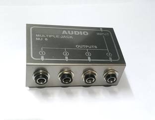 sriaarnika M J-5 Multiple Jack 1 to 4 Channel Splitter Mono Passive Instrument In/Outs