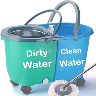 V-MOP Premium Jumbo Twin Bucket Mop with 4 Wheels -JL01001 Mop, Bucket, Mop Refill, Cleaning Wipe, Mop Set