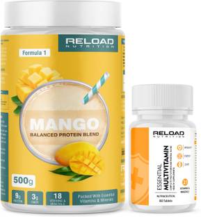 RELOAD NUTRITION Weight Loss Formula 1 Combo Protein Powder & Multivitamin Tablets, Protein Shake