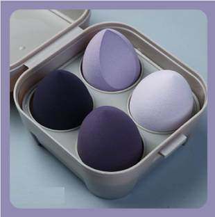 lakyou Glow Sponge Make up 4pcs makeup blender puff makeup with colorful storage box