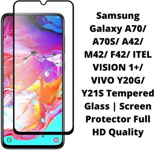 Gorilla Glass Edge To Edge Tempered Glass for ' Samsung Galaxy A70/ A70S/ A42/ M42/ F42/ ITEL VISION 1+/ VIVO Y20G/ Y21S