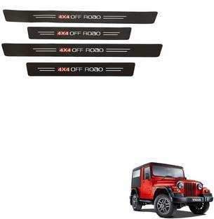 SEMAPHORE Decorative Carbon Sticker 4x4 OFFROAD For Mahindra Thar Door Sill Plate