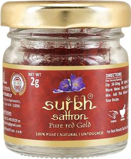 SURKH Saffron - 2 Grams - Premium Pack - 100% Pure I Natural I Untouched Grade 1 Saffron / Kesar …
