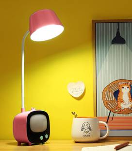 FIRSTLIKE Flexible Gooseneck Eye-Caring 3 Lighting Mode With Night Light, Mini TV Design Study Lamp