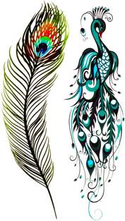 Ordershock Peacock Feather With Beautiful Design Waterproof Boys and Girls Temporary tattoo