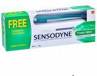 SENSODYNE Sensitive Toothpaste Fresh Mint - 150 Gm - FREE Expert Sensitive Toothbrush Toothpaste