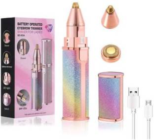 WunderVoX 2 in 1 Electric Eyebrow Trimmer Makeup Painless Eye Brow Epilator-X68 Trimmer 45 min  Runtime 1 Length Settings