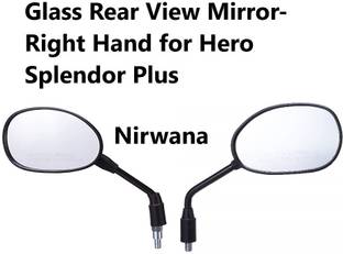 Mvaeshop Manual Rear View Mirror, Passenger Side, Driver Side For Hero Splendor Plus, Splendor Pro