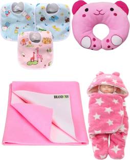 BRANDONN New Born Baby Gift Set Combo Pack For Baby Boys And Baby Girls Pack of 6
