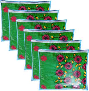 Aavni High Quality (80gsm non woven fabric) Pack Of 6 Pieces Non Woven Single Saree Cover Travelling Organise,Garment Cover, Gift Organiser For Women