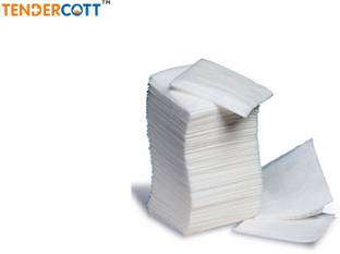 Tendercott Gauze Swab 10 cm x 10 cm | 12 Ply | Non sterile | Pack of 1 ( 100 counts ) Non-Sterile Gauge Roll