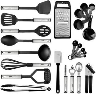 AGARO 24 Pcs Kitchen Utensils Set, Nylon and Stainless Steel, Heat Resistant Kitchen Tool Set