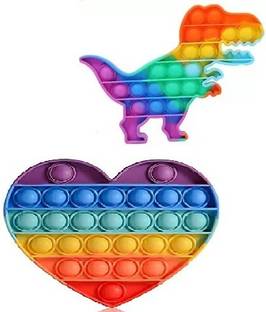 Aganta Popit Push Bubble Fidget Toys Pop It Kids Fun Toy Poppit Game Popat Toy Combo
