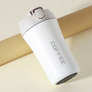 Bhaguji 400ml Leak Proof Coffee Tumbler With Dual Drink Facility Sip And Straw Lid 304 Stainless Steel Tumbler