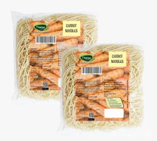 THANJAI NATURAL Carrot Noodles 180g X 2 (360g) of Natural Processed Noodles No Maida & No MSG | Instant Noodles Vegetarian