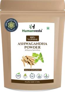 Humanveda Organic Ashwagandha Powder Ayurvedic Herbal Supplements Vitality & Strength 100g