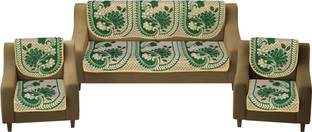 Shivkirpa Cotton Floral 3+1+1 Seater Sofa Cover