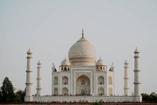 PRINTHUBS 30.48 cm Taj Mahal wallpaper Poster for Room Home office Wall Décor (Size12x18Inch)S5 Self Adhesive Sticker