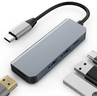 Artek USB HUB 4 in 1 Adapter , 4K HDMI Port x 1 , PD Charging Port x 1 , USB 3.0 x 2 USB HUB 4 in 1 Adapter , 4K HDMI Port x 1 , PD Charging Port x 1 , USB 3.0 x 2 USB Hub