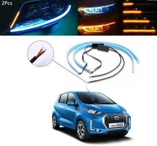 Gadiparts ™ Car Audi Light Flexible Strip DRL White And Yellow LED 01 For Redi go Car Fancy Lights