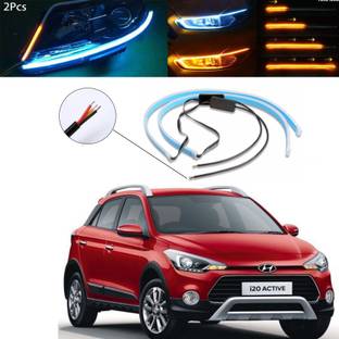 Gadiparts ™ Car Audi Light Flexible Strip DRL White And Yellow LED For i20 Elite Interior Light Car LED for Hyundai (12 V, 55 W)