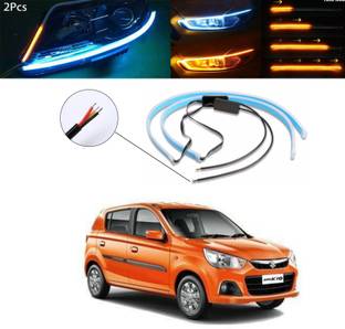 Gadiparts ™ Car Audi Light Flexible Strip DRL White And Yellow LED For Alto k10 Interior Light Car LED for Maruti Suzuki (12 V, 55 W)