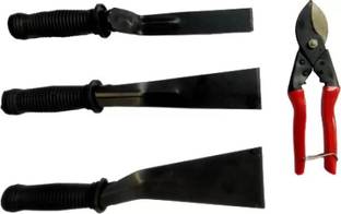 My Garden Khurapi Set of 3, (1 Inch Khurpi, 2 Inch Khurpi, 3 Inch Khurapi) with Double Cut Garden Tool Kit