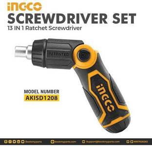 INGCO AKOSD1208 Long Handle Screwdriver Set