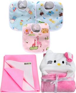 BRANDONN New Born Baby Gift Set Combo Pack For Baby Boys And Baby Girls Pack of 5