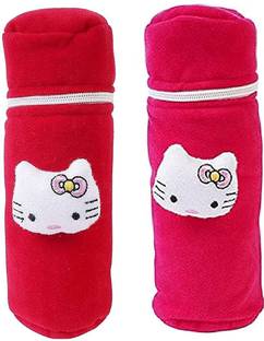 MW PRINTS Soft Plush Baby Milk Feeding Bottle Cover With Easy To Hold Strap(130 ML-250 ML)
