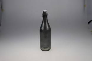 Virya Black Color Water, Juice Glass Bottle with air Tight Cap 1000 ml Bottle