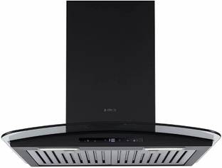 Elica iSMART 5 STAR Performance 60 cm Chimney with Inverter Technology GLACE TRIM 60 Wall Mounted Black 1425 CMH Chimney