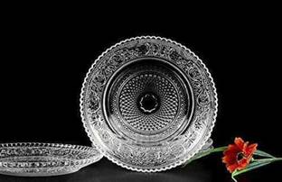 GETSOCIOM Pack of 2 Glass 9" Glass Dinner Plate Microwave Safe & Oven Proof & Dishwasher Safe Plate Dinner Set