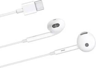 SANNO WORLD Type C white earphone Wired Gaming Headset (White, In the Ear) Wired