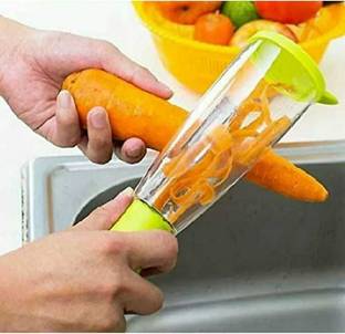Sabdatit Enterprise Smart Vegetable/Fruit Peeler for Kitchen with Containers, Stainless Steel Blade Straight Peeler