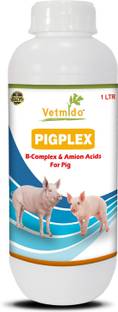 VETMIDO Pigplex - Pig Growth Promoter, Vitamins, Amino Acids Supplement for Pig - 1 Ltr Pet Health Supplements