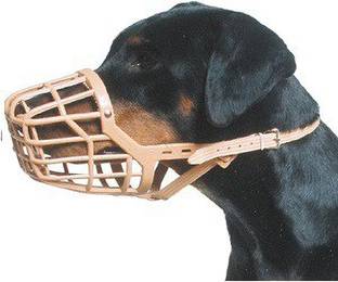 Just Kidding Dog Mouth Cover Muzzle-1 Piece,Beige, Size-7 for Adult/Large Breed (Pack of 1) Extra Large Strips Dog Muzzle