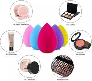 Byoode EGG SHAPE BEAUTY BLENDER AND BEAUTY SPONGE SET OF 5