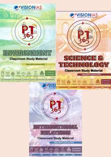 Vision Ias Pt 365 ENVIRONMENT, PT 265 SCIENCE AND TECHNOLOGY, AND PT 365 INTERNATIONAL RELATIONS 2022 , (PACK OF 3 ) ENGLISH MEDIUM (Paperback, VISION IAS) 2022