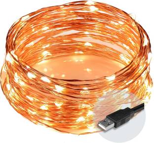 RAAGMANSAA 50 LEDs 5 m Yellow Steady String Rice Lights