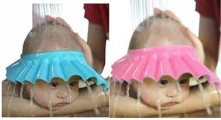 QTYPIY Baby Shower Cap Kids Shampoo Bath Shower Cap Hat Wash Hair Shield for Kids Head
