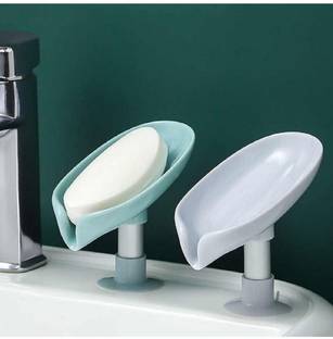 EIGHTEEN ENTERPRISE Soap Holder Leaf-Shape Self Draining Soap Dish Holder