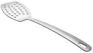 GAFFEL 1 Pc Stainless Steel Dual Finish Turner Perforated (Dyna)/Slotted Turner(33cm) Slotted Spatula