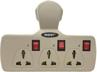 Skeisy 3+3 MULITPLUG WIRELESS EXTENSION BOARD 6AMP 3  Socket Extension Boards