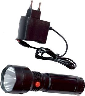 AKR Long Range Rechargeable High Power Flash light Torch (Black : Rechargeable) 1702 Torch