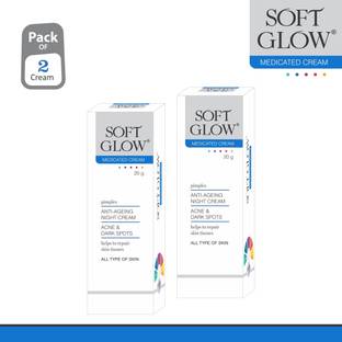 Soft Glow Cream (Pack of 2) for Pimples, Anti-Aging, Dark Spot, Brightening, Detoxifying